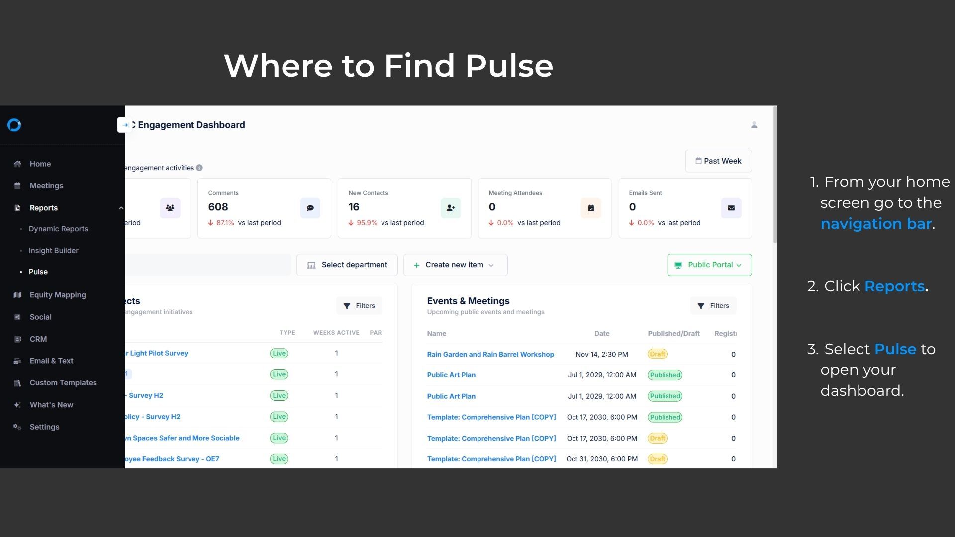 Where can I find Pulse in 3 Steps